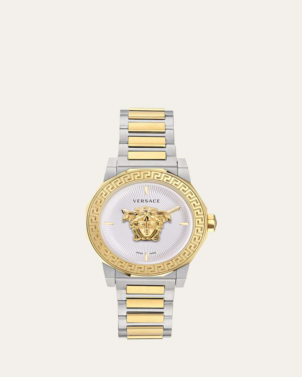 38mm Medusa Deco Watch with Bracelet Strap, Two Tone